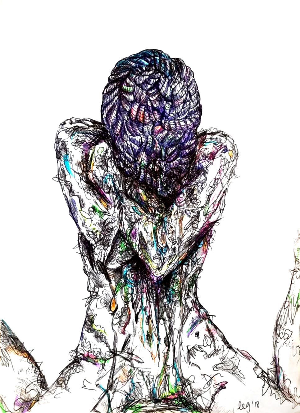 Entangled | Emotional Turmoil Art Therapy | Original Artwork