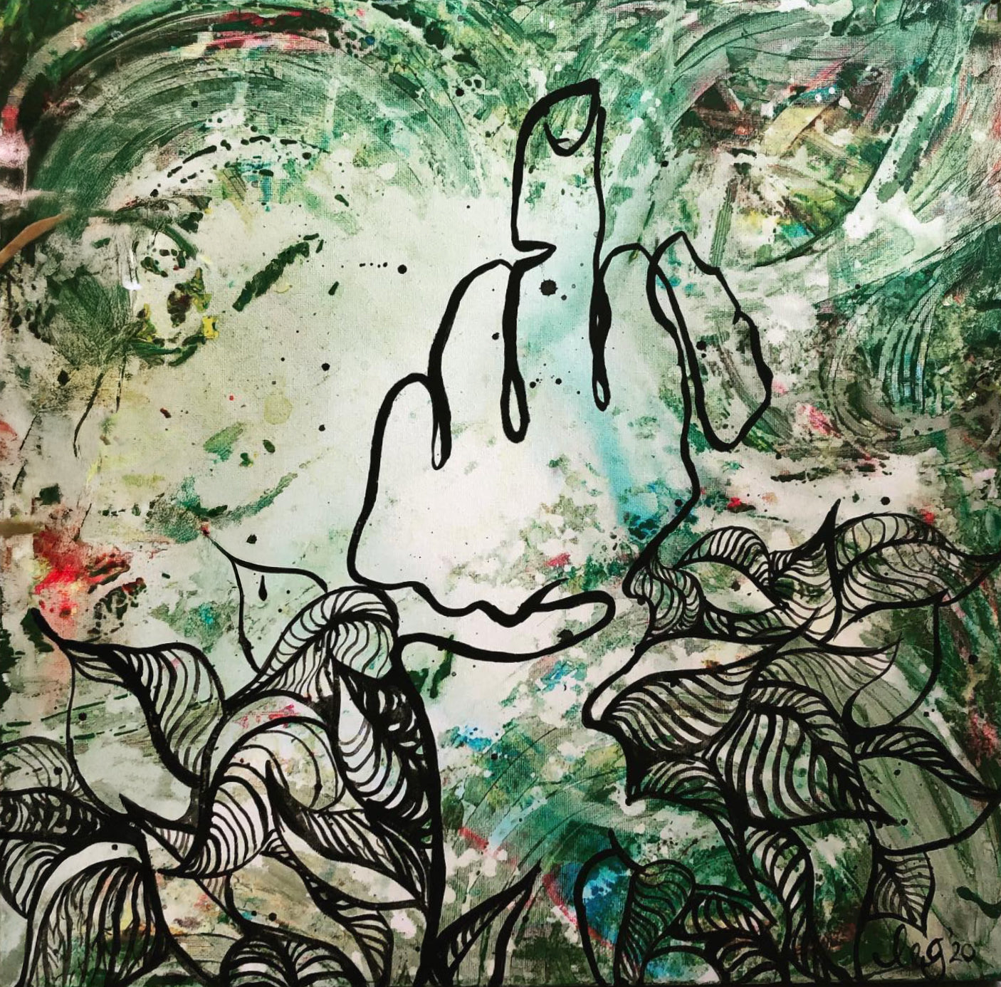 Fuck You Art | Middle Finger | Healthy Boundaries | Original Painting