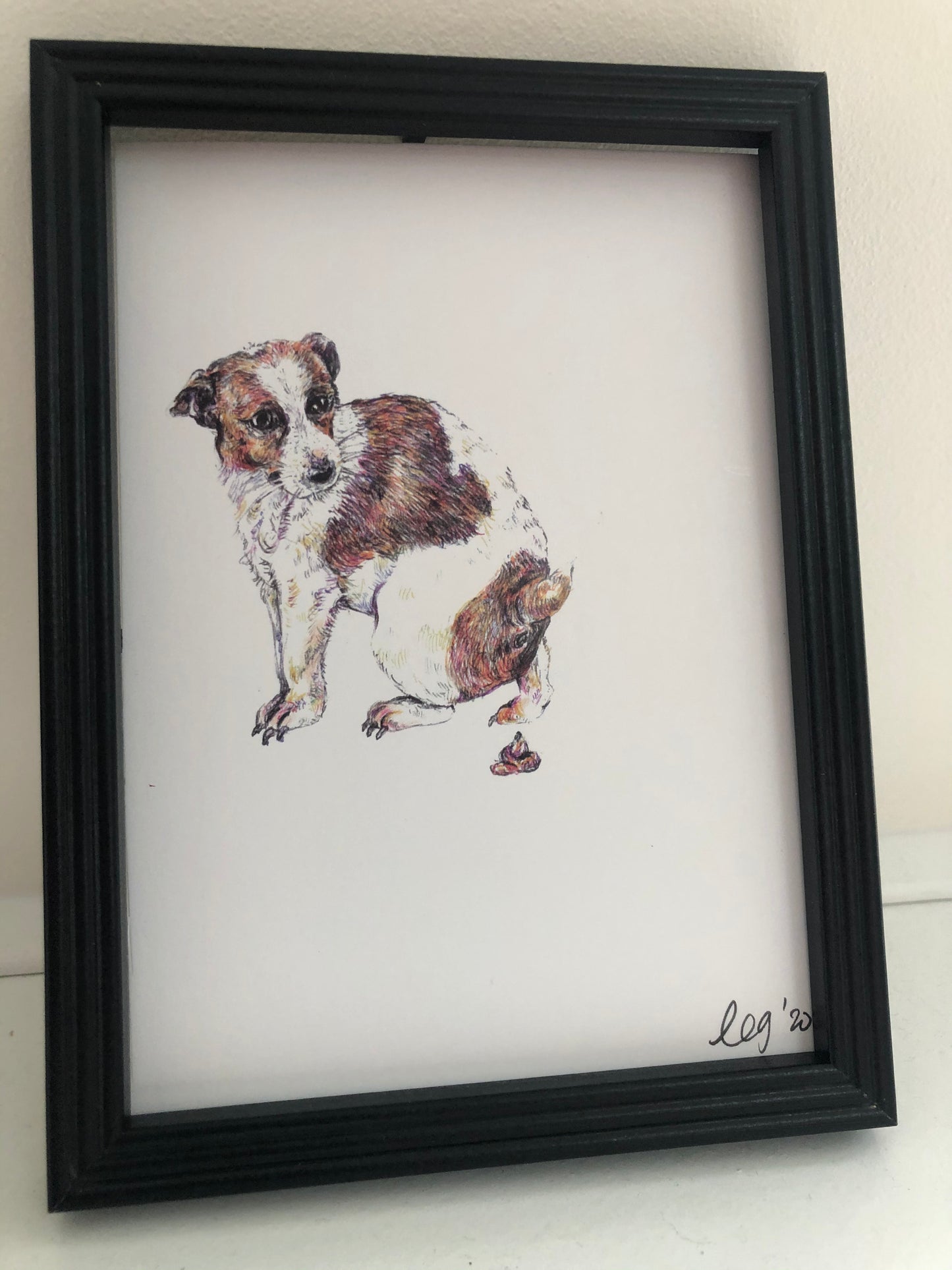 Pooping Dog Poster | Toilet Art | Jack Russell