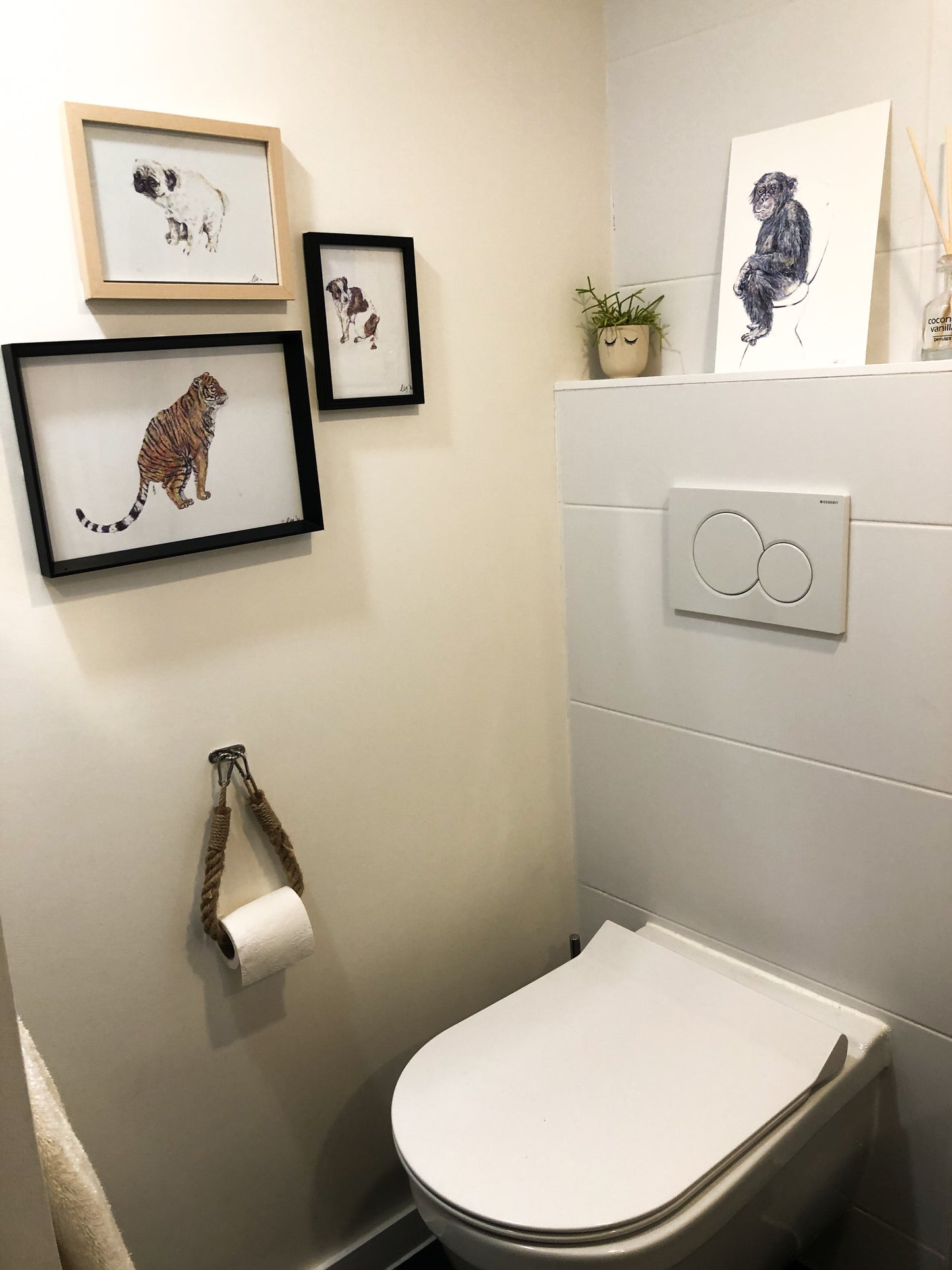 Pooping Dog Poster | Toilet Art | Jack Russell